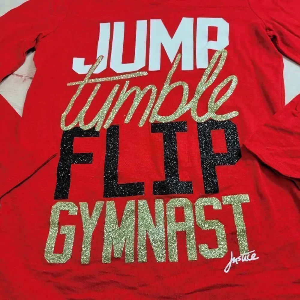 Justice gymnastics shirt 10